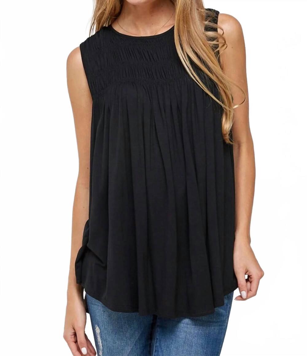 NEW ALLIE ROSE sydney smocked top in black